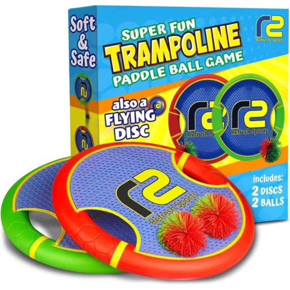 Fun Bouncy Paddle & Stringy Ball Toss & Catch Game - Easy to Use for Kids - Picture 1 of 6